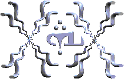 Allaha with Assyrian flags on both sides in silver with a clear background