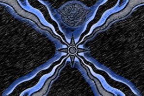 Assyrian flag, black, gray and blue