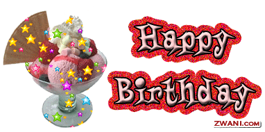 Happy Birthday ice cream cup