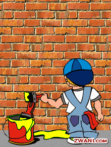 Happy Birthday, painted on the wall