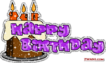 Happy birthday, chocolate cake with 3 candles